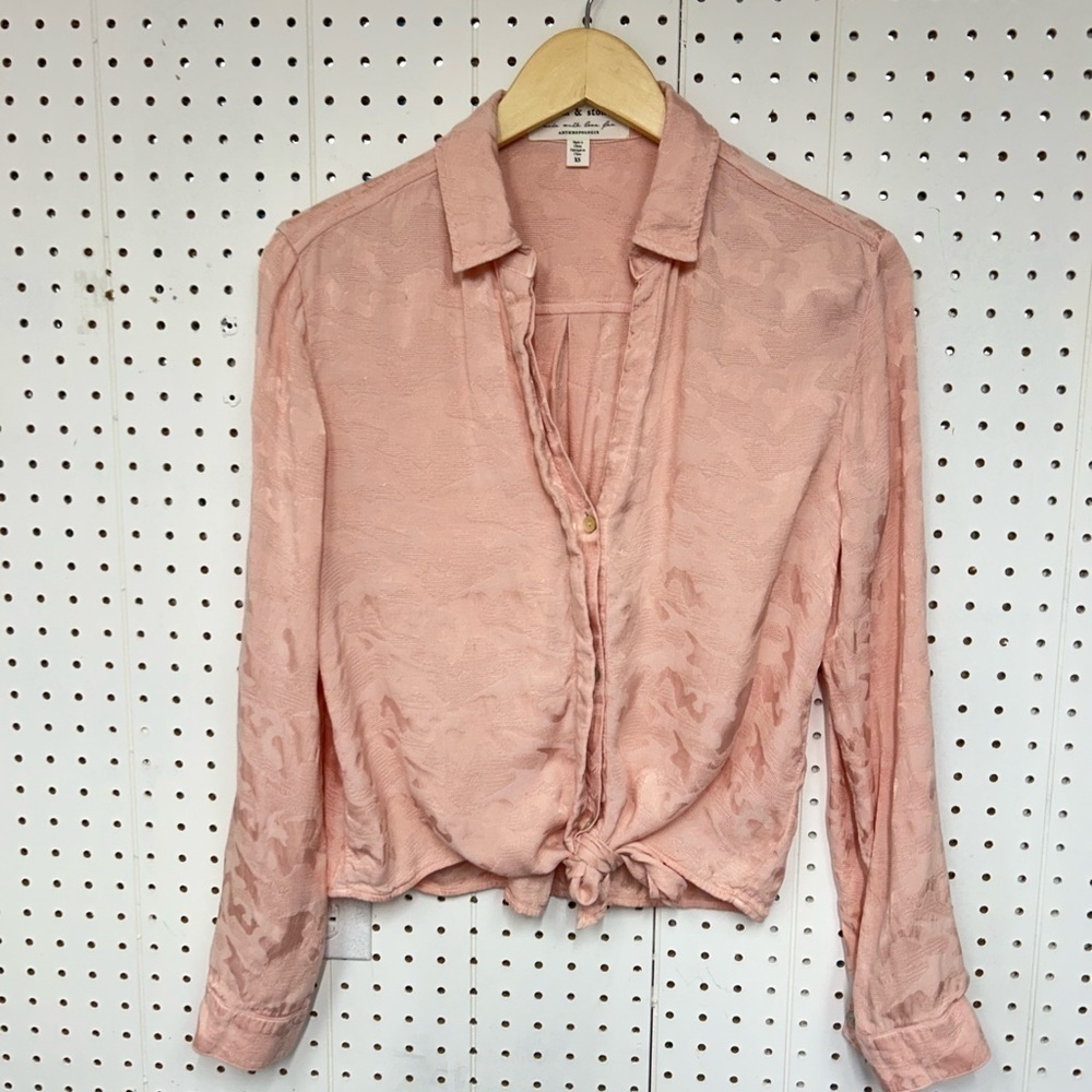Anthropologie Pink Button Down Shirt